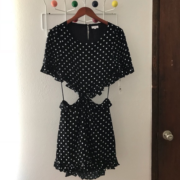 NWT Lucca Couture - polka dot mini dress - Picture 1 of 3